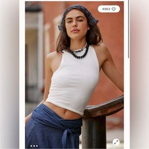 Free people we the free Mia tank. NWOT. Ivory